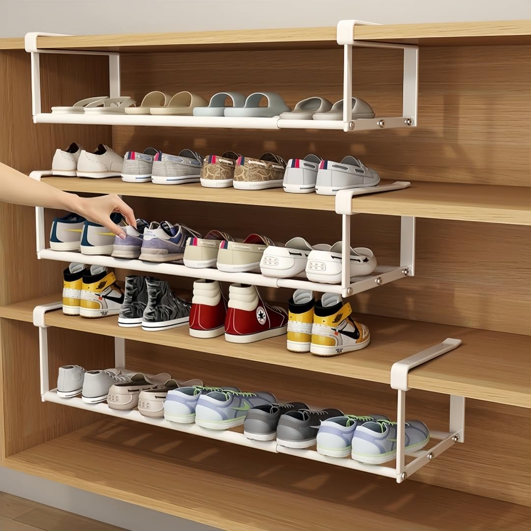 HASTHIP® 1pcs Shoe Rack for Shoe Cabinet Hanging Shoe Shelf Shoe Cabinet Divider 15.7-23.6 inches Expandable Shoe Rack Universal Insert-on Divider Rack for Kids Shoes, House Shoes, 3.94 inches High HASTHIP® 1pcs Shoe Rack for Shoe Cabinet Hanging Shoe Shelf Shoe Cabinet Divider 15.7-23.6 inches Expandable Shoe Rack Universal Insert-on Divider Rack for Kids Shoes, House Shoes, 3.94 inches High